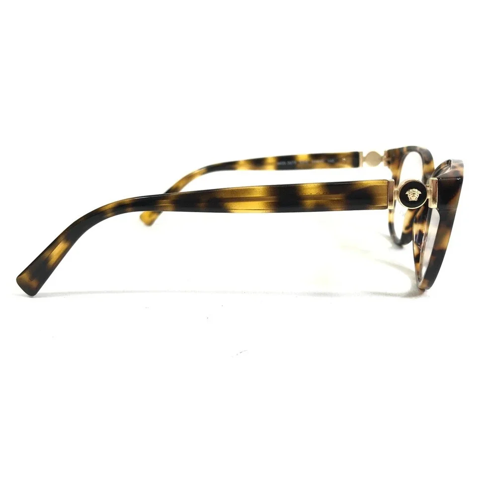 Versace Eyeglasses Frames MOD. 3273 5306 Brown Tortoise Gold Cat Eye 52-16-135